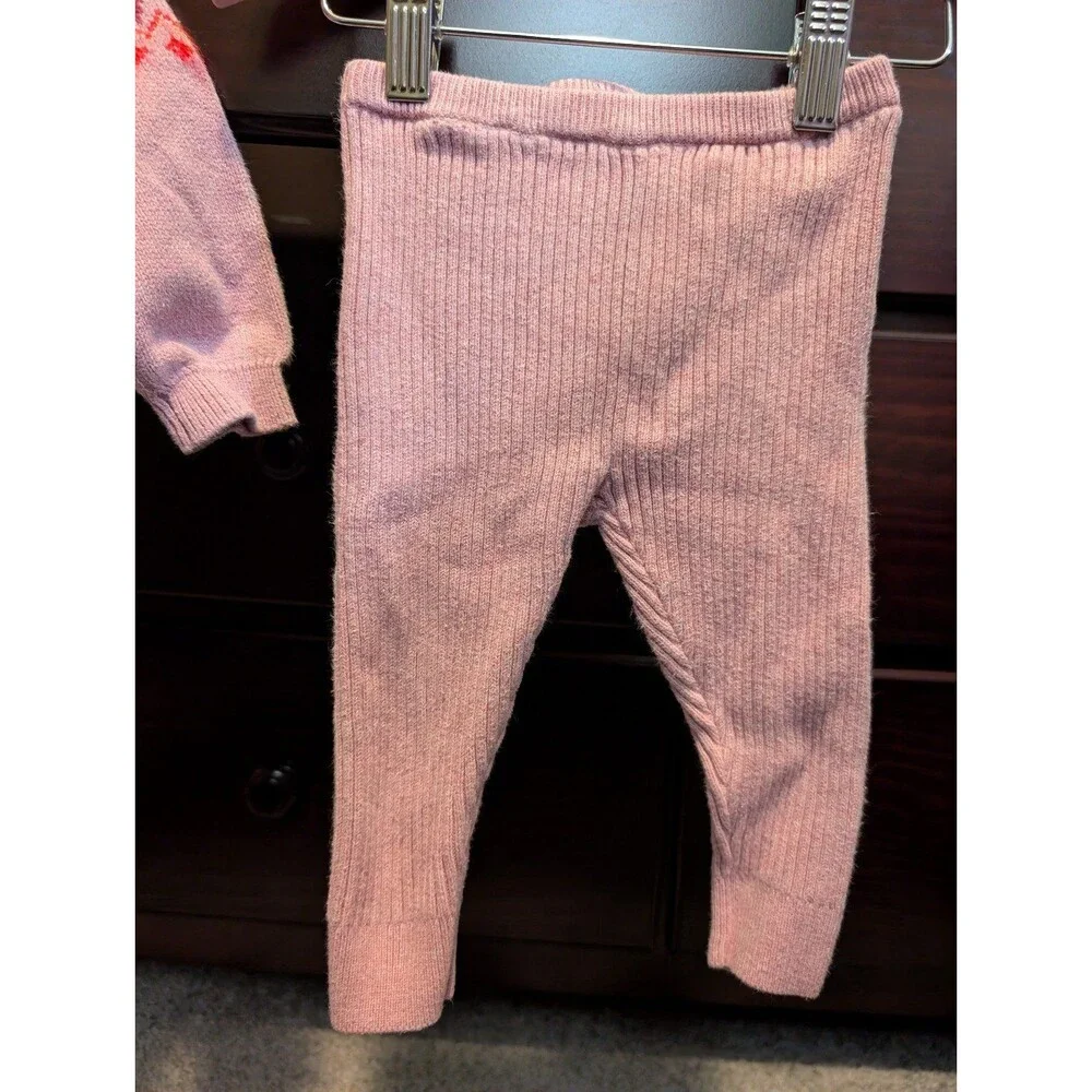 Baby Gap Pink Knit Sweater Outfit Set size 6-12mos
